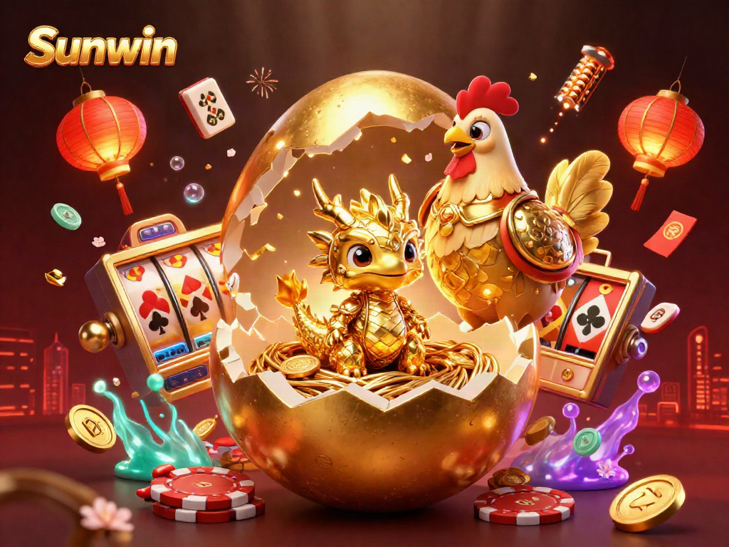 Engage in exhilarating gaming with Sunwin's golden egg scene revealing riches galore.