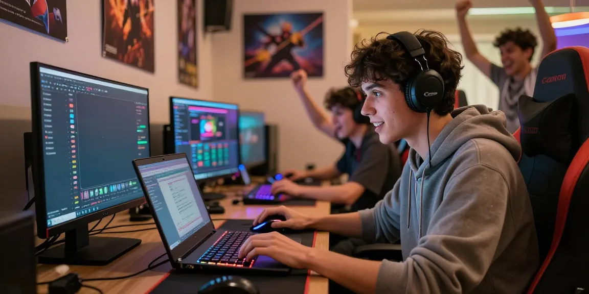 Engaged gamer at A80 online casino with vibrant lighting and gaming setup.