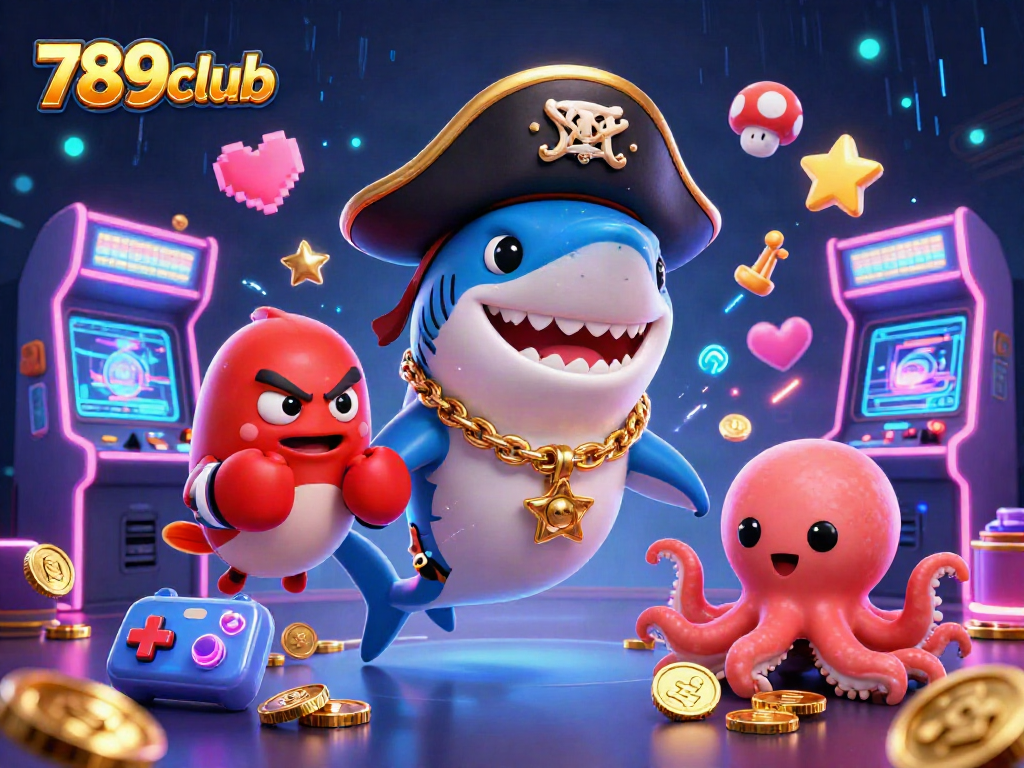 Experience thrilling gaming at 789club with this vibrant 3D casino scene!