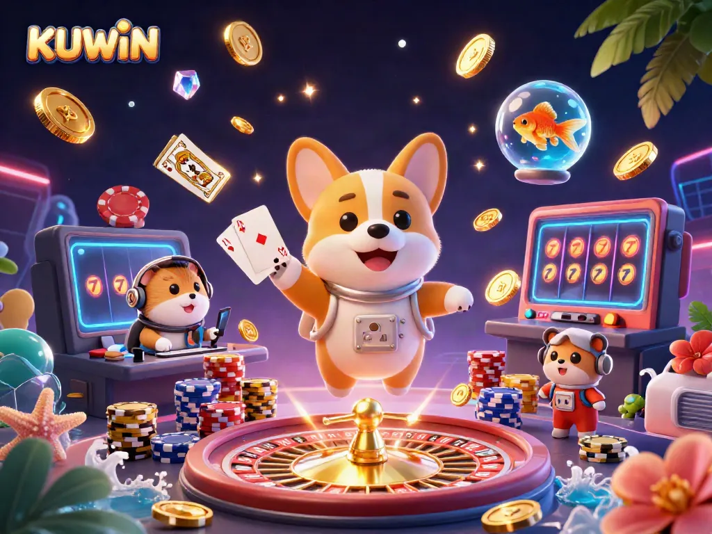 Engage in exciting gameplay at KUWIN with a vibrant casino scene featuring dynamic characters and game elements.