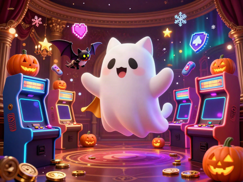 Join the excitement at dn88tn with vibrant gaming elements in a haunted casino setting.
