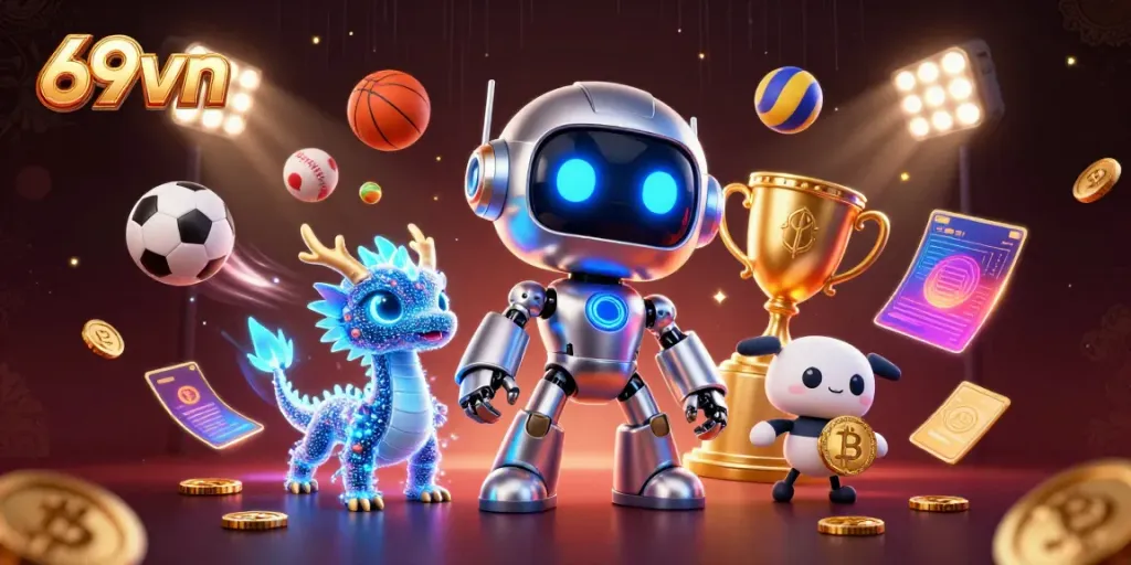 Engage in exceptional gaming experiences with 69vn's vibrant 3D casino world.