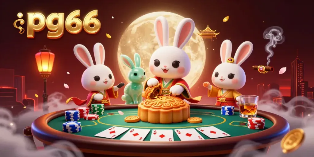 Experience rich gameplay at pg66 with a dynamic casino scene featuring vibrant poker elements and moonlit charm.