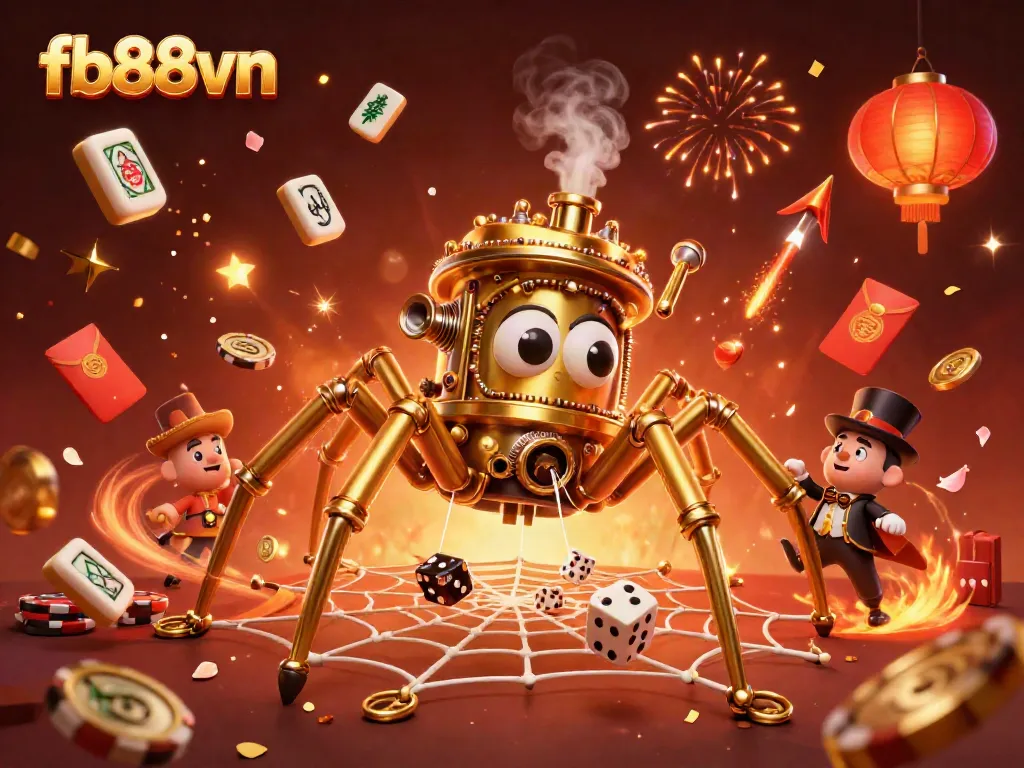 Experience thrilling gameplay at fb88vn with a dynamic steampunk casino scene full of excitement.
