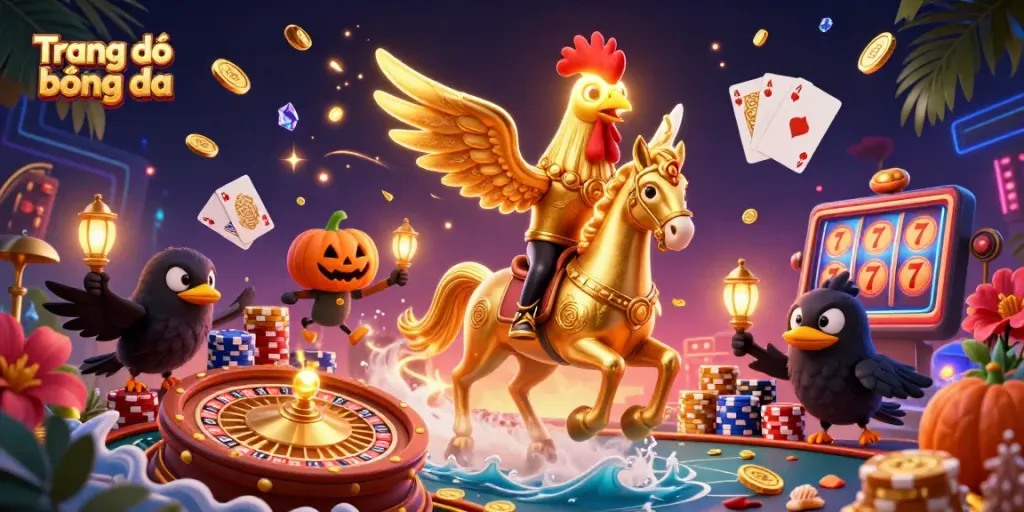 Place bets on Trang cá độ bóng đá with a dynamic 3D casino scene showcasing excitement and opportunities.