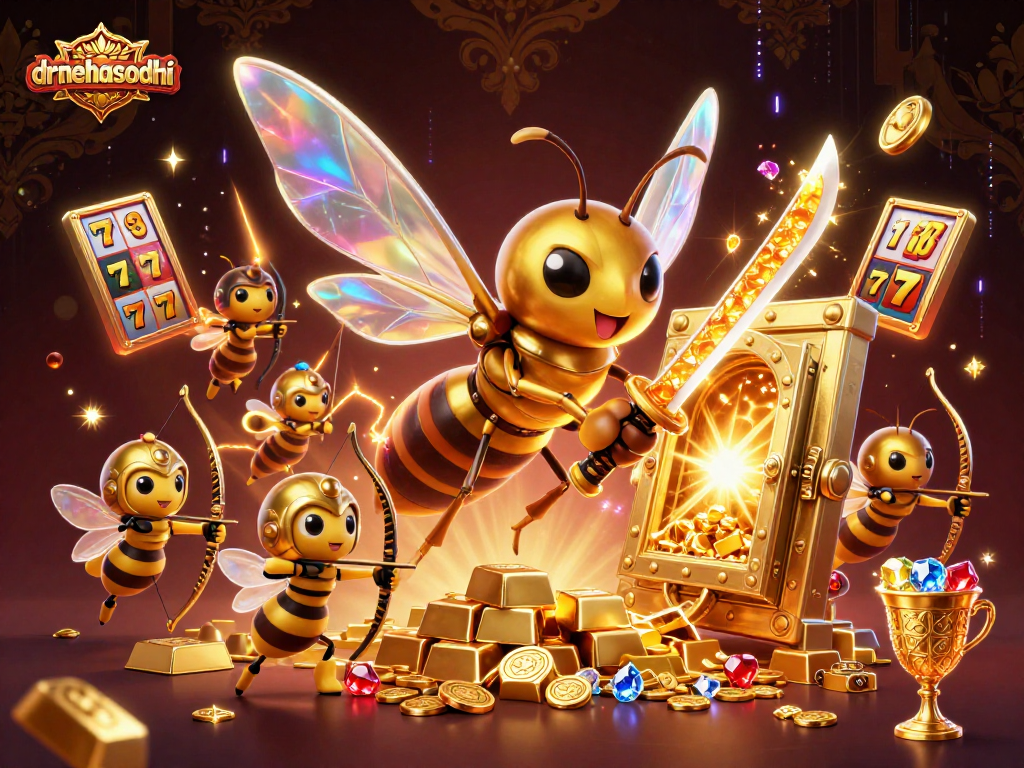 Engage in thrilling gameplay at drnehasodhi with vibrant slot reels and a dynamic golden hornet samurai